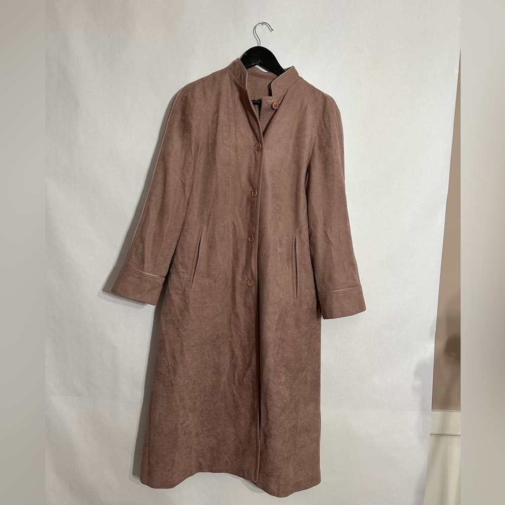 Forecaster of Boston Suede Mauve Blush Vintage Trench Coat Size 9/10