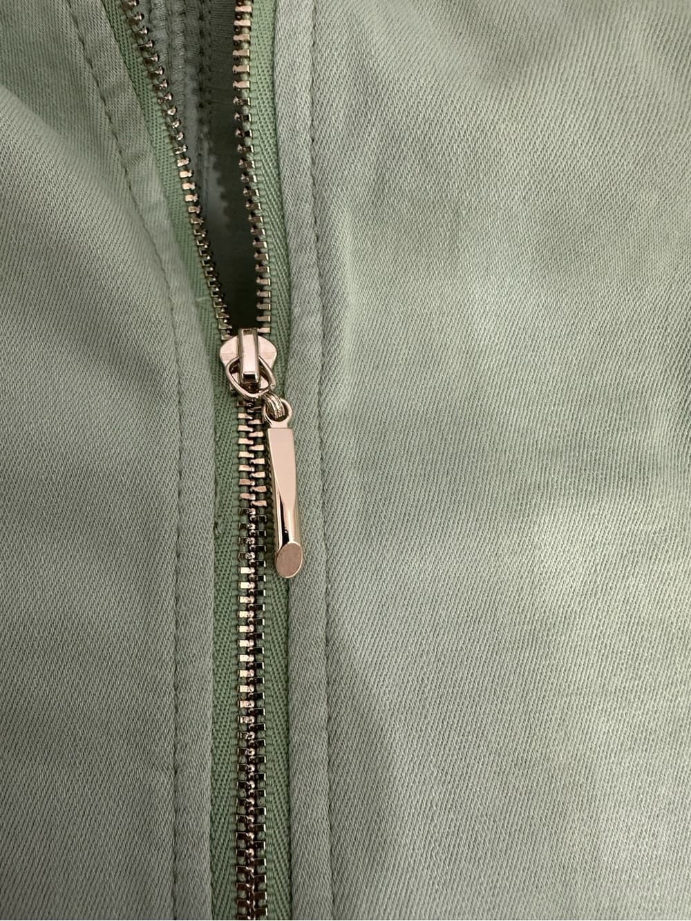NWT White House Black Market Sage Mint Green Zip Front Jacket Small Minimalist - Thumbnail 13