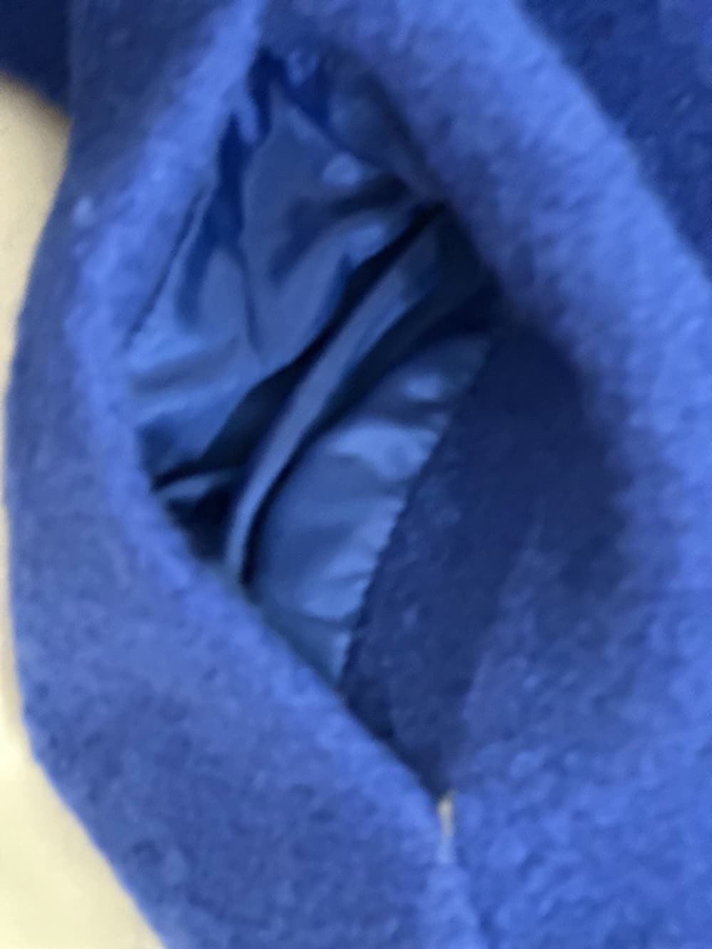 Vintage Cobalt Blue Wool Blend Coat Minimalist Tailored Jacket Size Small - Thumbnail 8