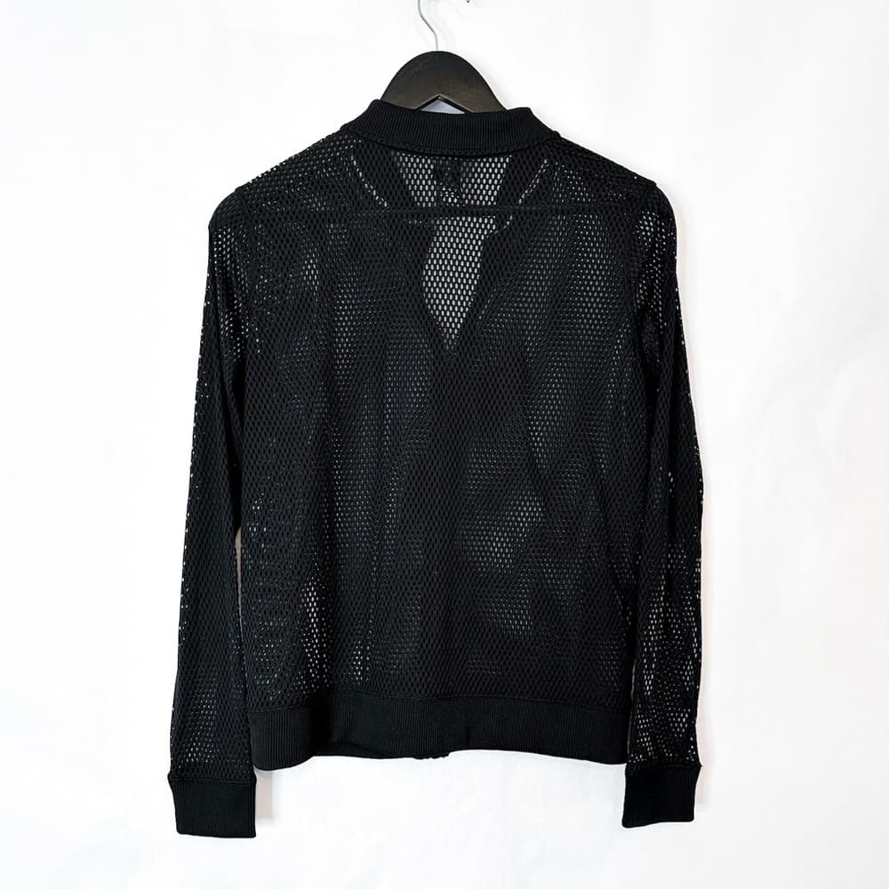 Victoria’s Secret Sport Y2K Black Mesh Bomber Jacket Size Small Workout Baddie - Thumbnail 9