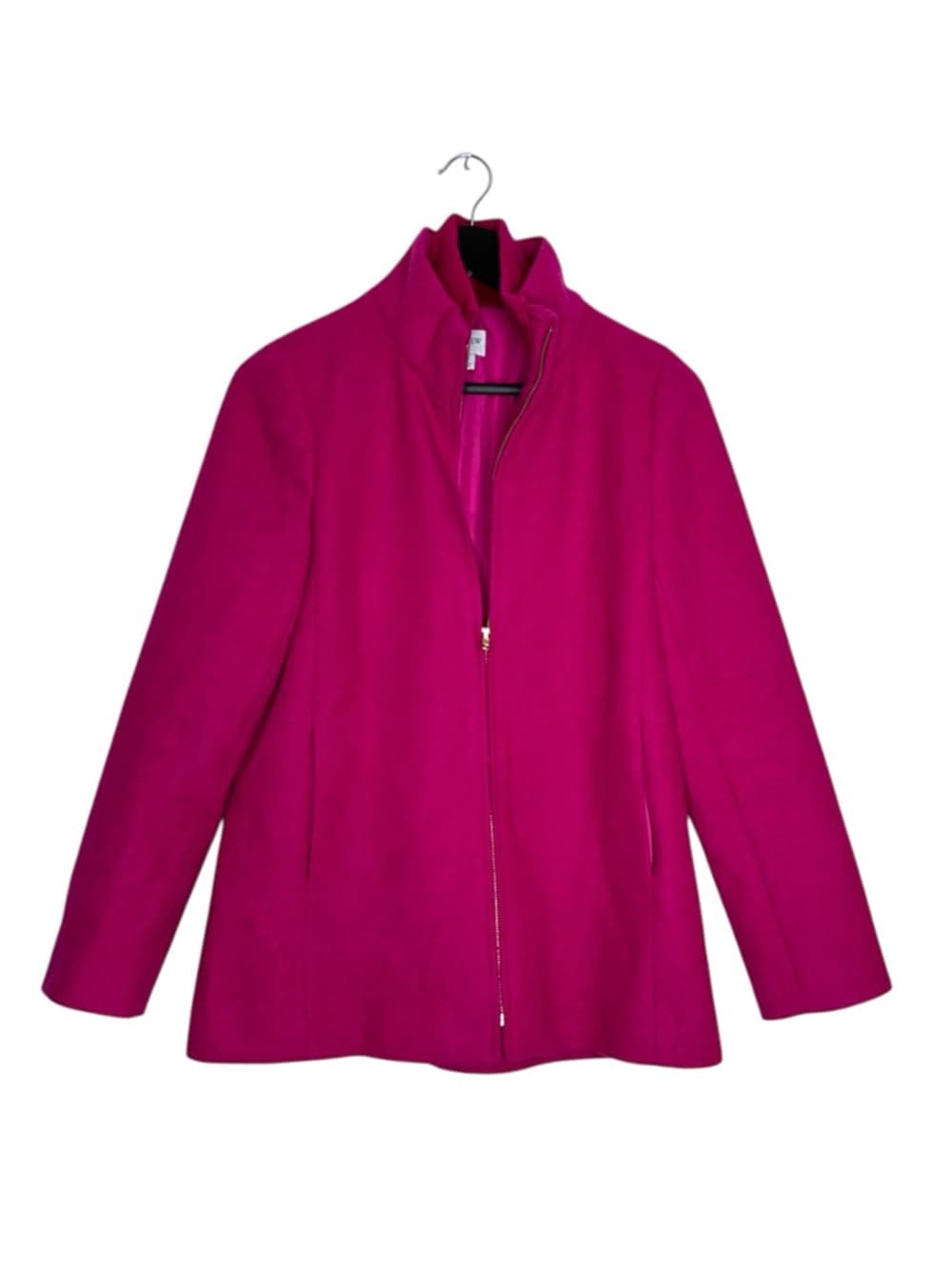 J.Crew Factory Lodge Pea Coat Warm Berry Wool Classic Preppy Size 2 Feminine - Thumbnail 7
