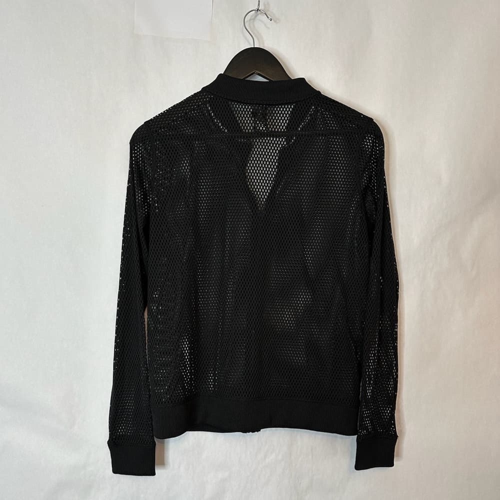 Victoria’s Secret Sport Y2K Black Mesh Bomber Jacket Size Small Workout Baddie - Thumbnail 8