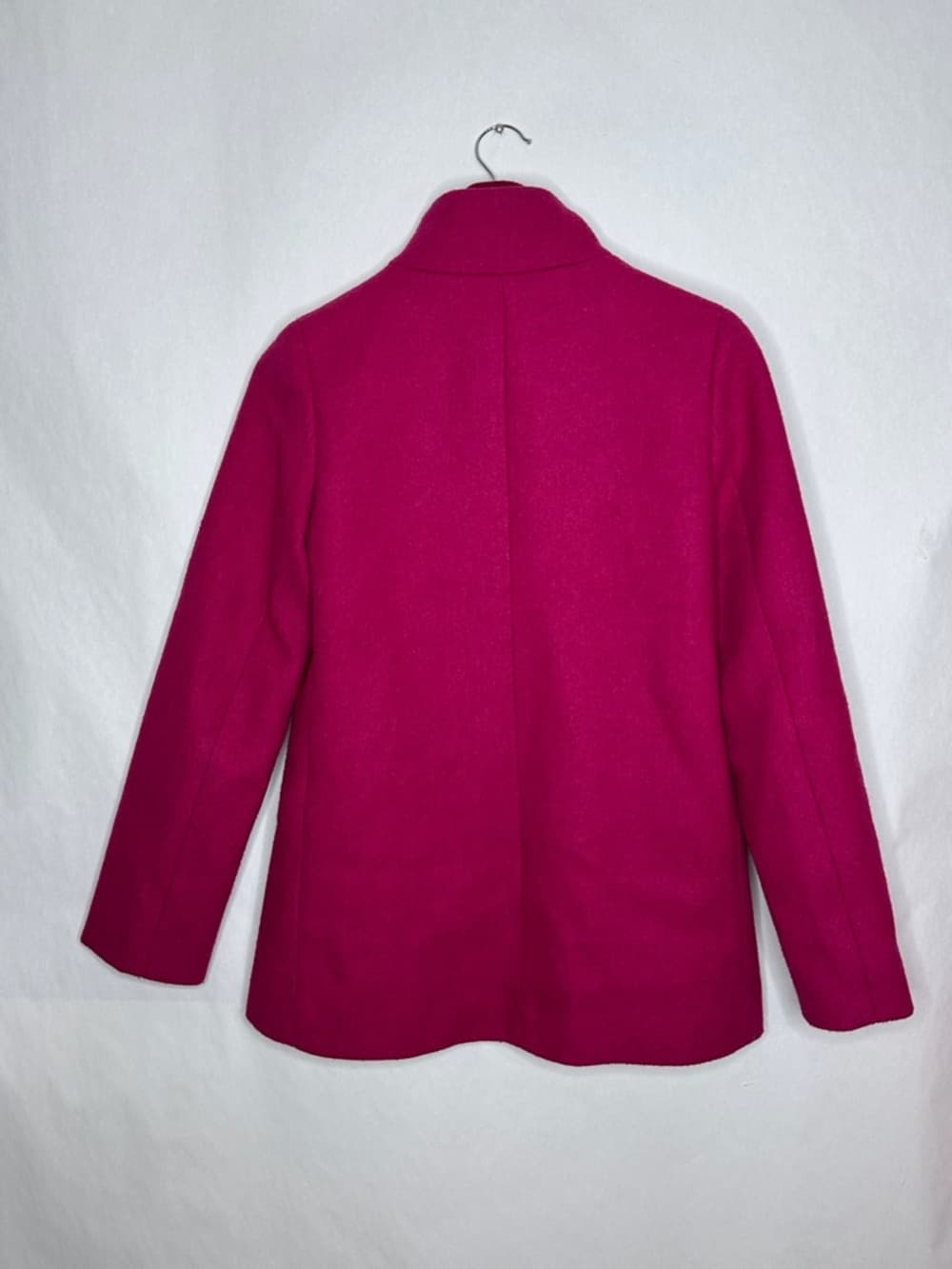 J.Crew Factory Lodge Pea Coat Warm Berry Wool Classic Preppy Size 2 Feminine - Thumbnail 5