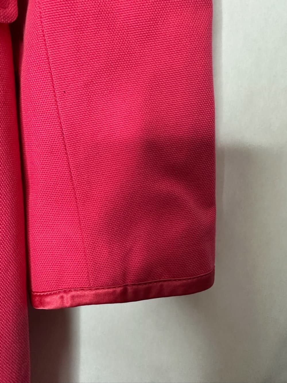 Banana Republic Pink Trench Coat Satin Trim Button Front Jacket Preppy Small - Thumbnail 4