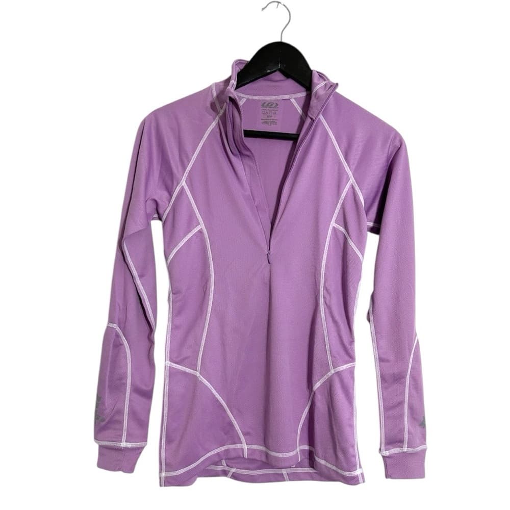 Louis Garneau Cycling Zip Up Light Purple Long Sleeve Performance Pullover Small - Thumbnail 5