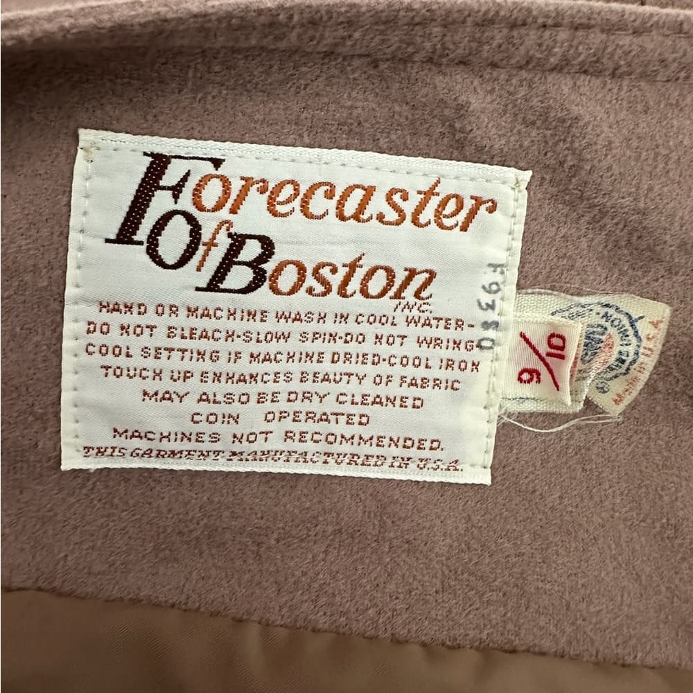 Forecaster of Boston Suede Mauve Blush Vintage Trench Coat Size 9/10 - Thumbnail 6