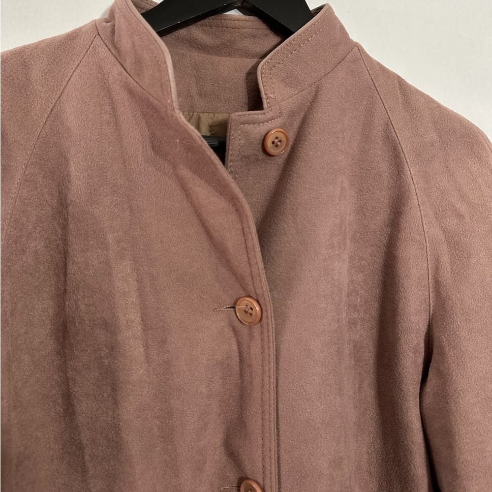 Forecaster of Boston Suede Mauve Blush Vintage Trench Coat Size 9/10 - Thumbnail 10
