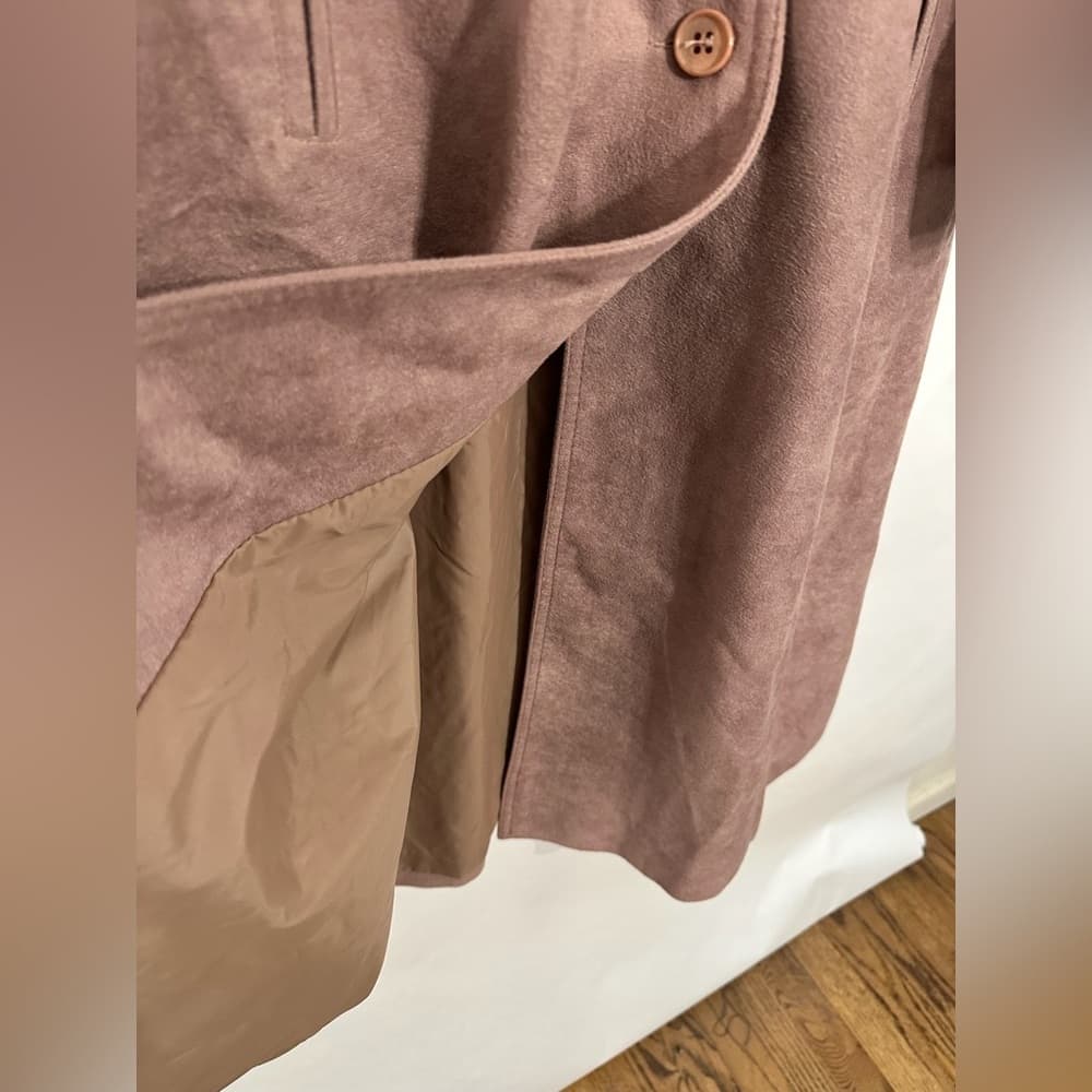 Forecaster of Boston Suede Mauve Blush Vintage Trench Coat Size 9/10 - Thumbnail 7