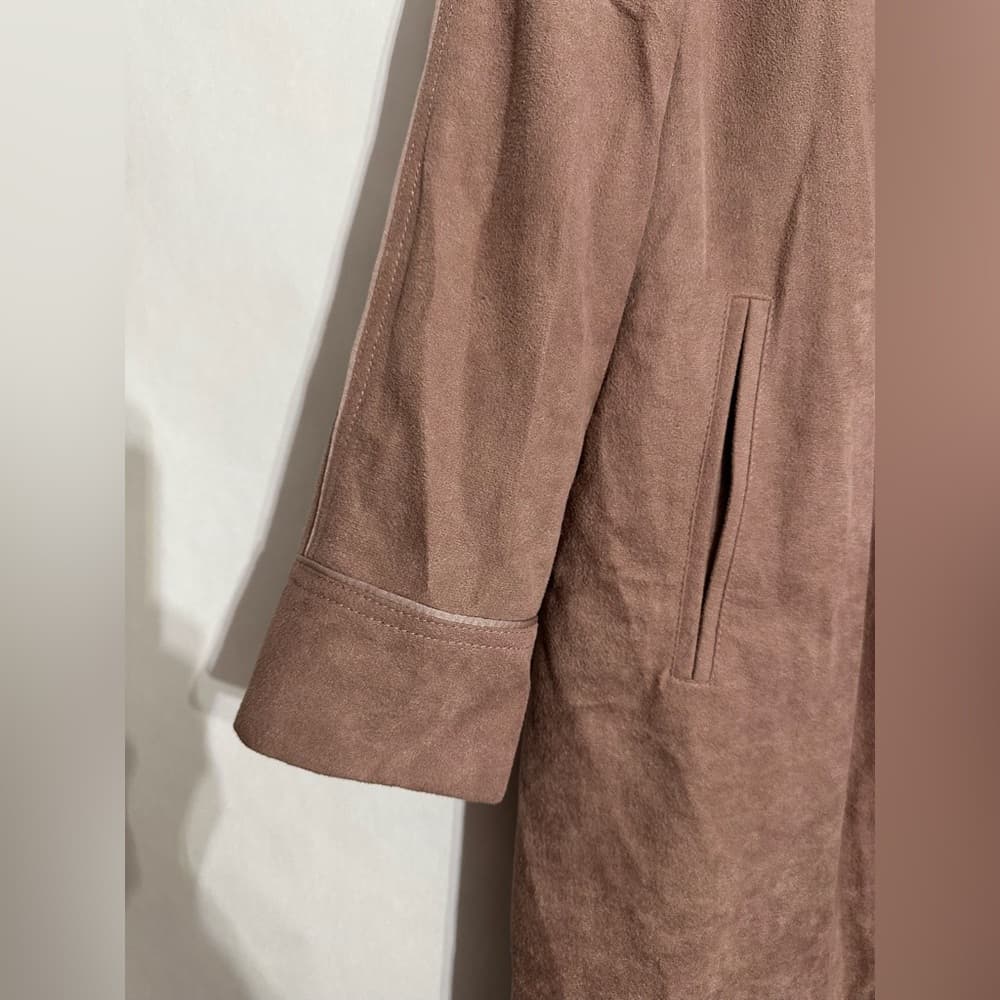 Forecaster of Boston Suede Mauve Blush Vintage Trench Coat Size 9/10 - Thumbnail 2