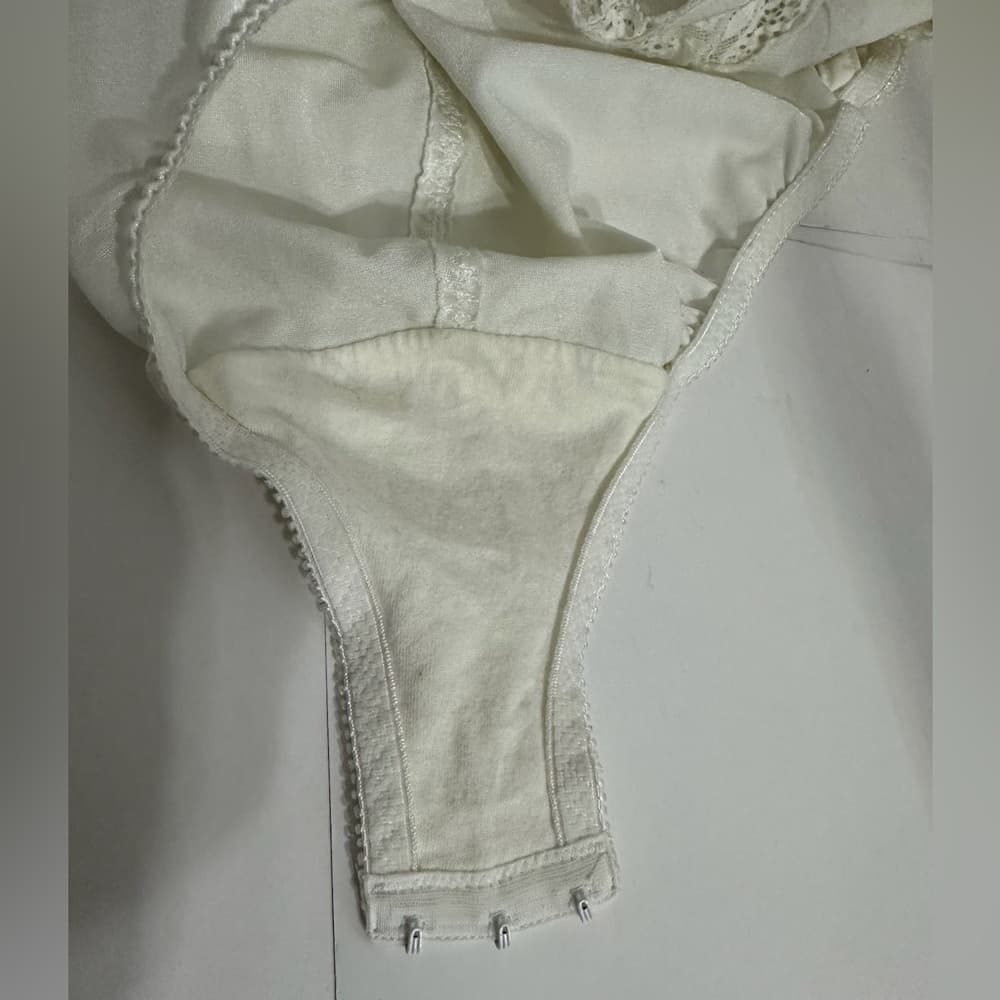 Flexees by Maidenform Strapless Lace Bodysuit 38D Vintage Bridal Pinup Boudoir - Thumbnail 8