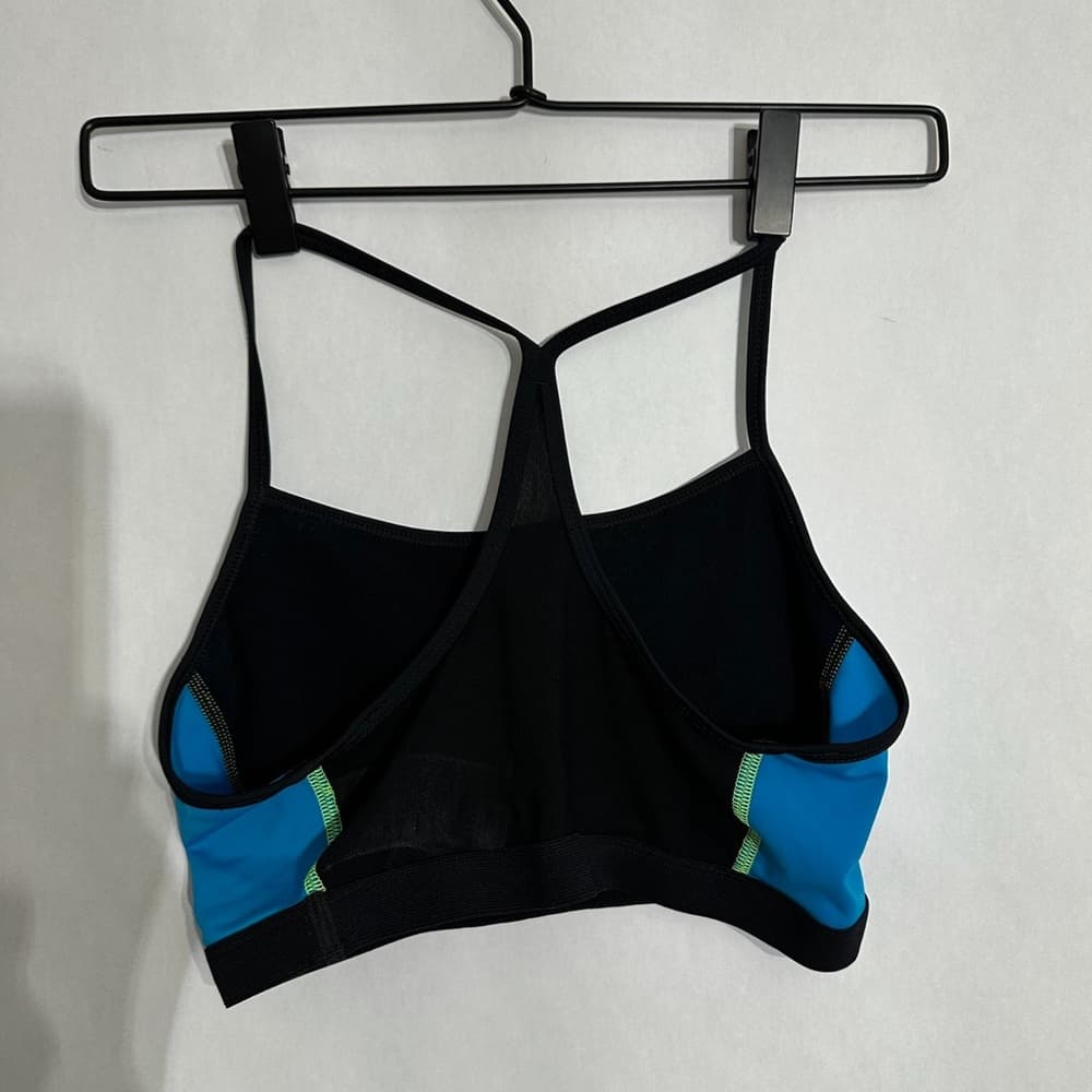 Pearl Izumi Blue Black Cycling Racerback Sports Bra Top Reflective Logo Large - Thumbnail 4