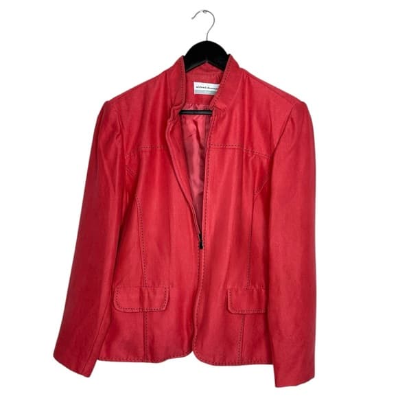 Alfred Dunner Petite Blazer Jacket Size 16P Contrast Stitching Classic Office - Thumbnail 12