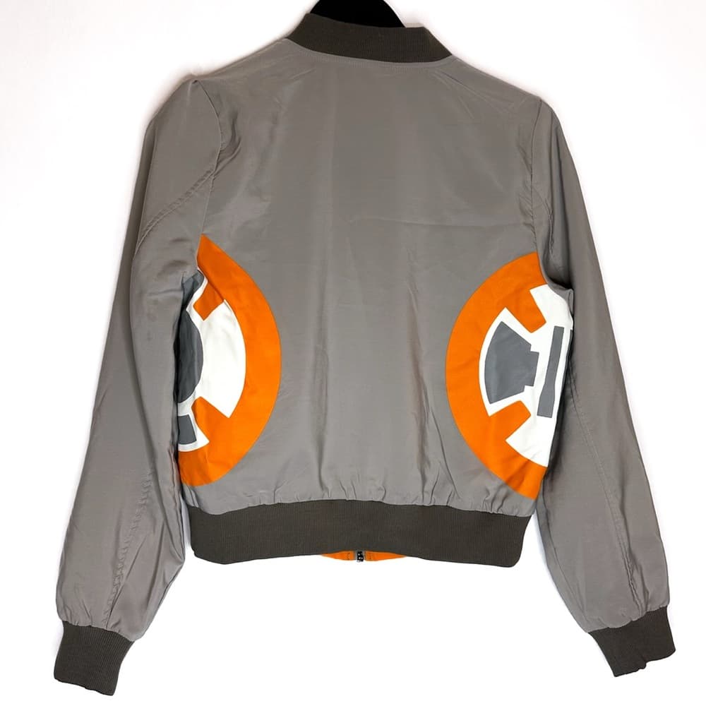 NWT Star Wars Her Universe BB-8 Bomber Jacket Grey Size Medium (Juniors) - Thumbnail 10