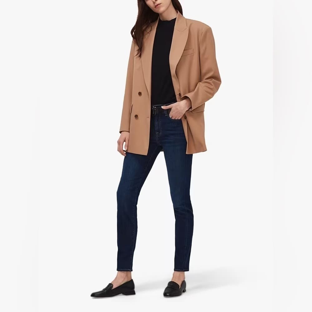7 for All Mankind Double-Breasted Camel Blazer – Women’s Size Small - Thumbnail 6