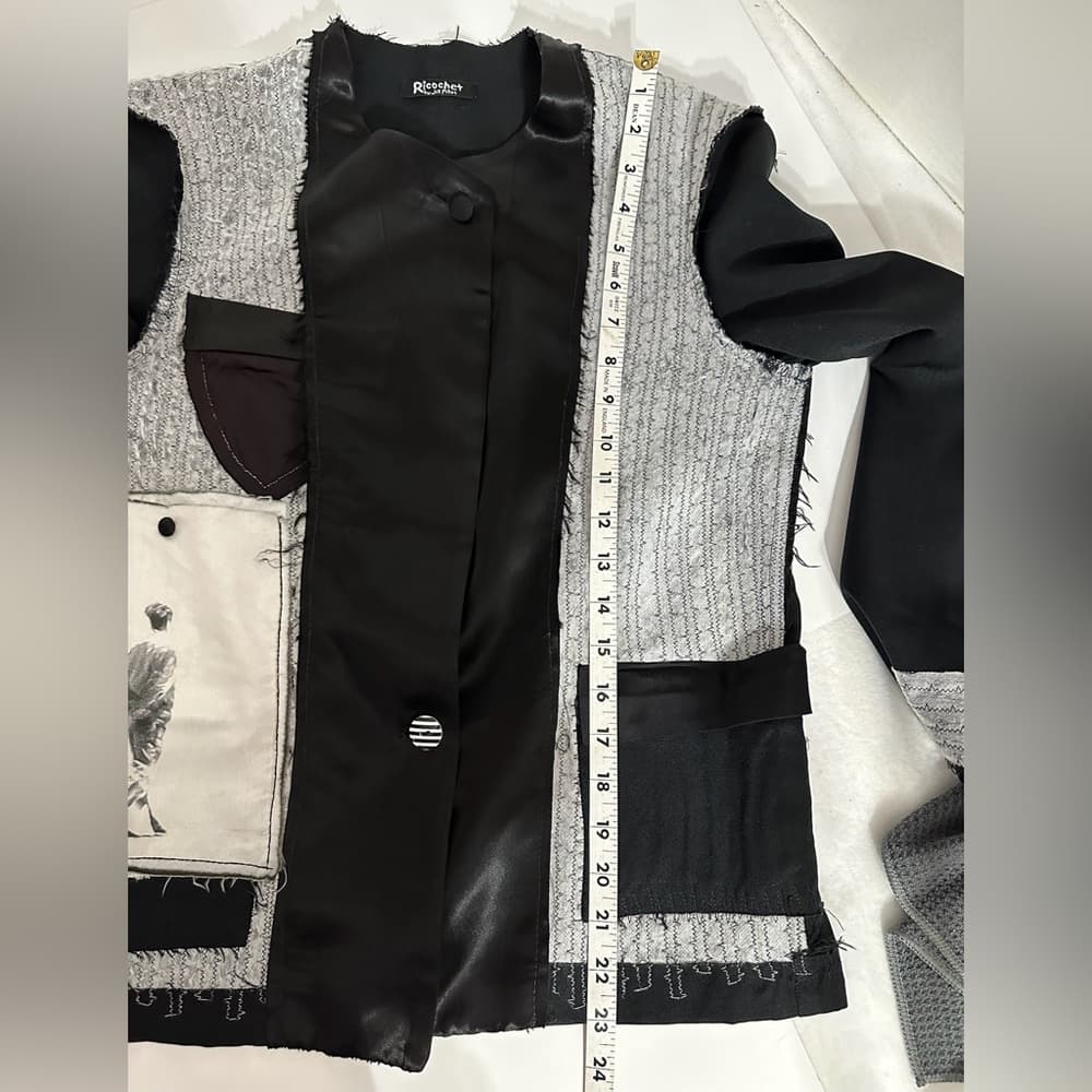 Ricochet By Jill Pillot Avant Garde Patchwork Jacket Blazer See Measurements - Thumbnail 10