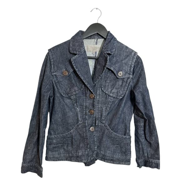 Earl Rutenberg Collection Denim Utility Button Jacket Vintage Small SEE NOTES - Thumbnail 8