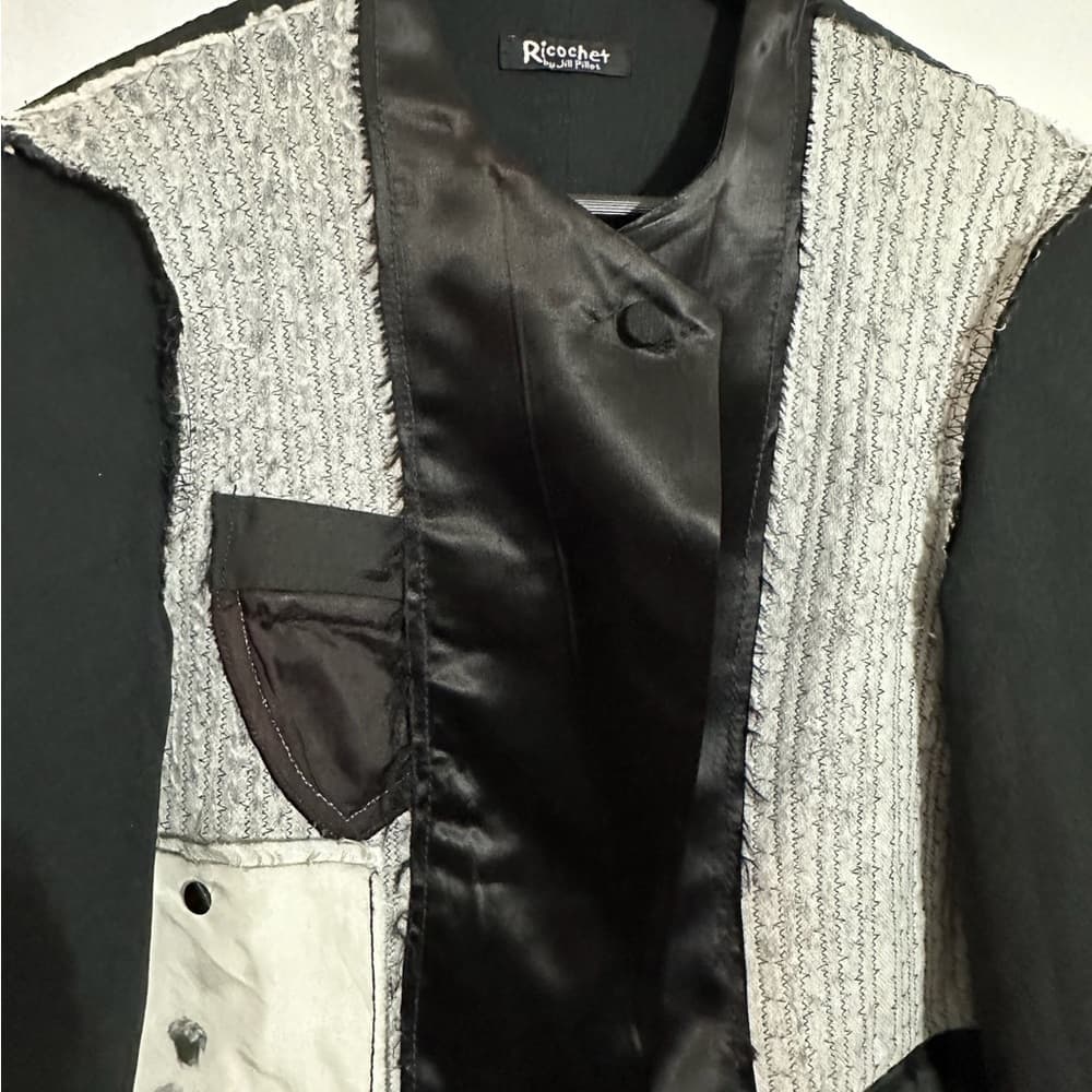 Ricochet By Jill Pillot Avant Garde Patchwork Jacket Blazer See Measurements - Thumbnail 4