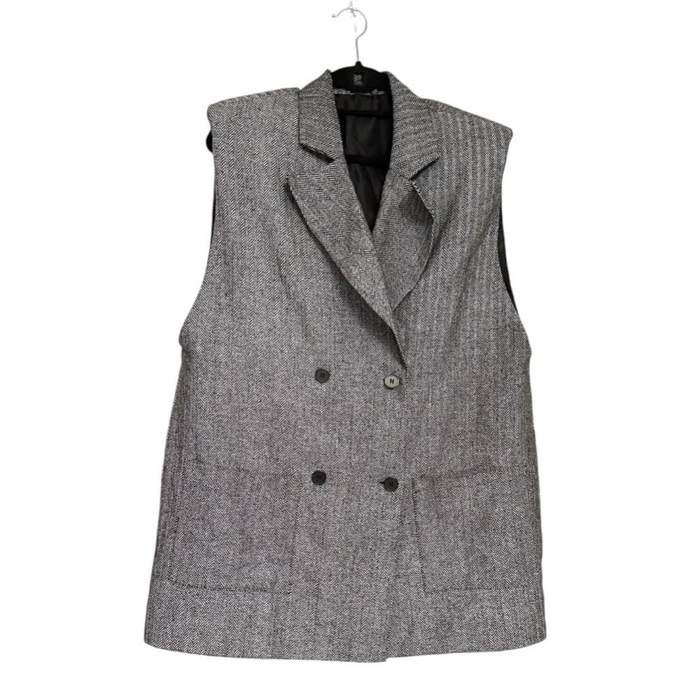 NWOT Nasty Gal Five O'Clock Somewhere Longline Blazer Herringbone Size 6 - Thumbnail 4