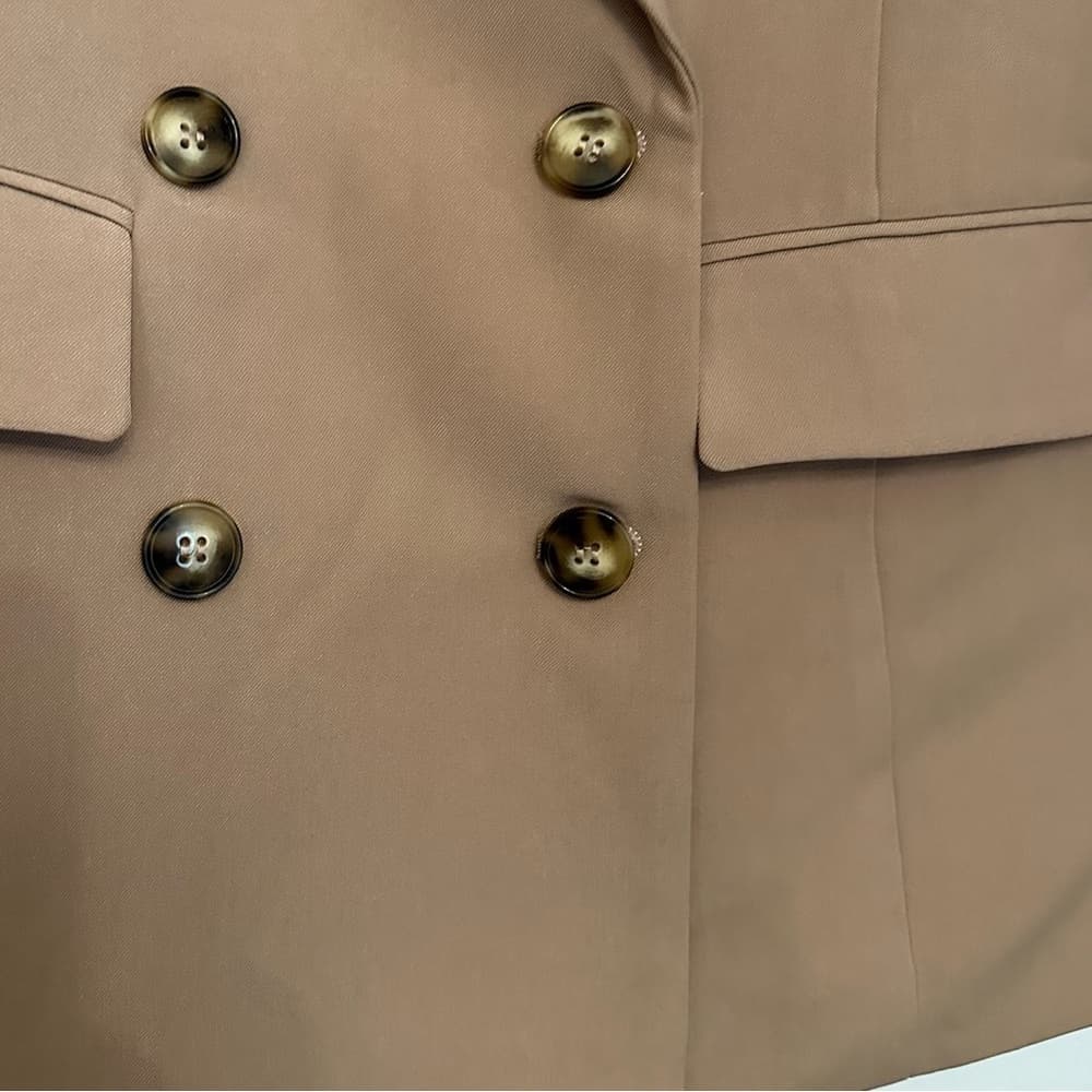 7 for All Mankind Double-Breasted Camel Blazer – Women’s Size Small - Thumbnail 7
