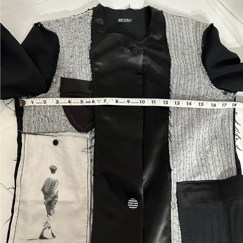Ricochet By Jill Pillot Avant Garde Patchwork Jacket Blazer See Measurements - Thumbnail 9