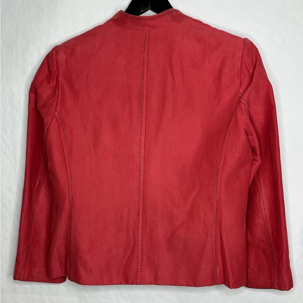 Alfred Dunner Petite Blazer Jacket Size 16P Contrast Stitching Classic Office - Thumbnail 4