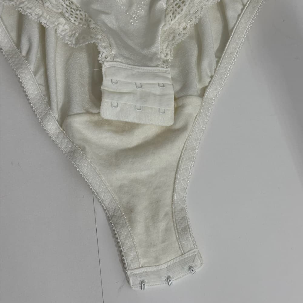 Flexees by Maidenform Strapless Lace Bodysuit 38D Vintage Bridal Pinup Boudoir - Thumbnail 5