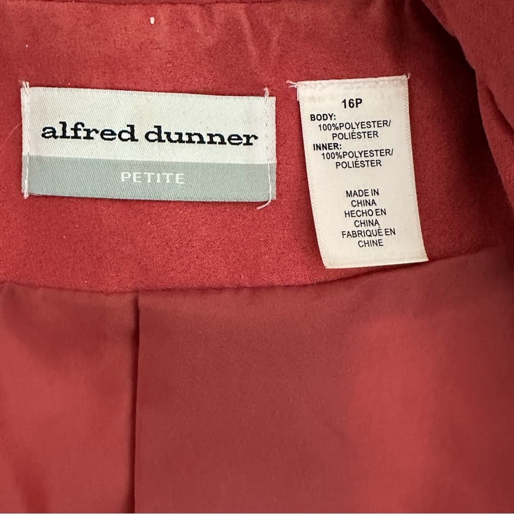 Alfred Dunner Petite Blazer Jacket Size 16P Contrast Stitching Classic Office - Thumbnail 8