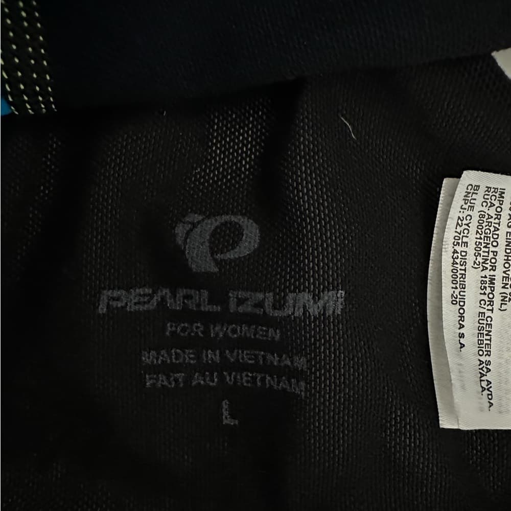 Pearl Izumi Blue Black Cycling Racerback Sports Bra Top Reflective Logo Large - Thumbnail 5