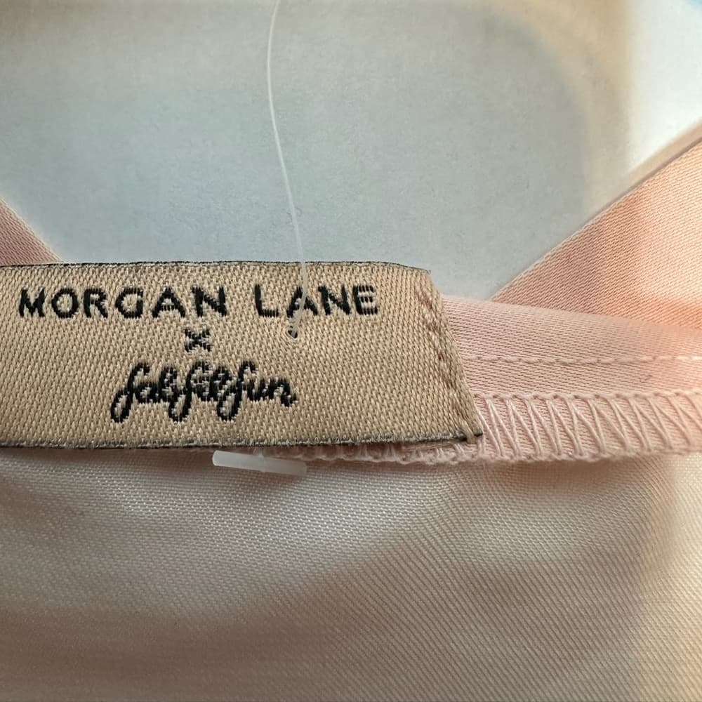 Morgan Lane x FabFitFun Blush Pink Satin Floral Robe Kimono Style Size S/M - Thumbnail 8