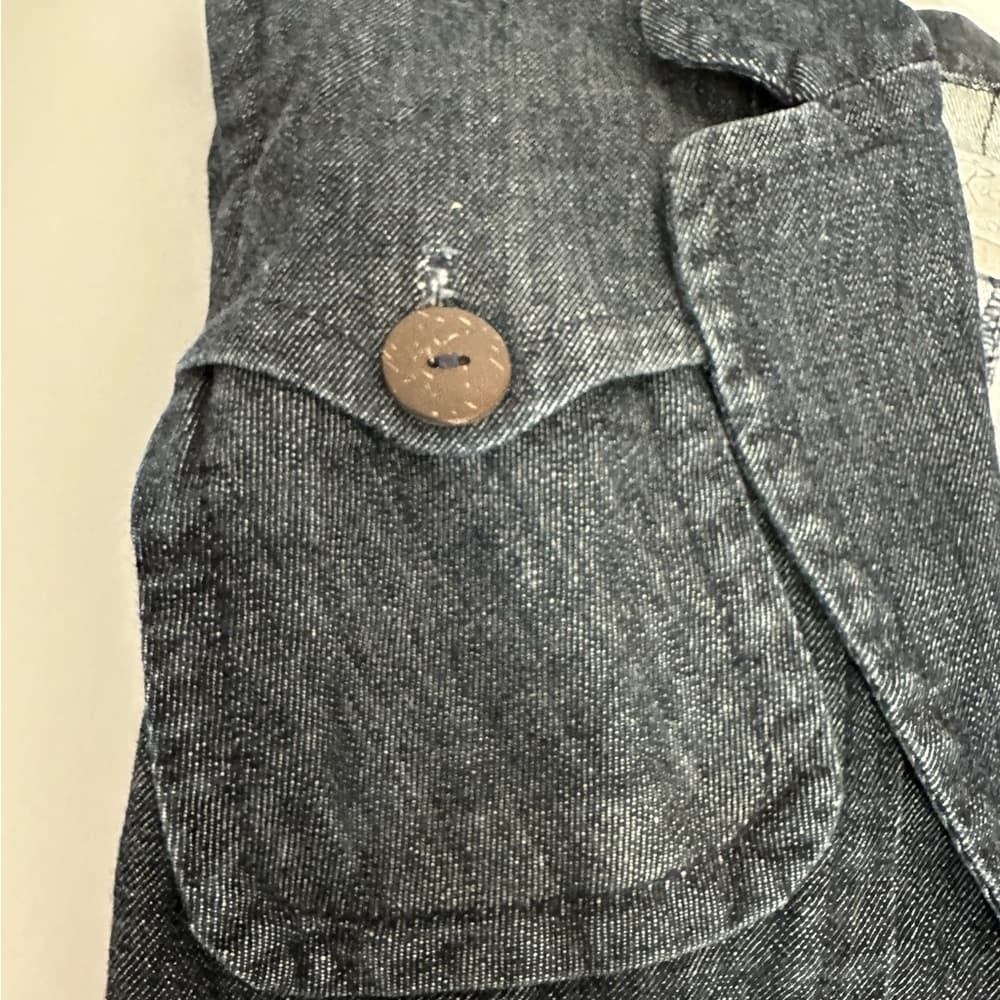 Earl Rutenberg Collection Denim Utility Button Jacket Vintage Small SEE NOTES - Thumbnail 6