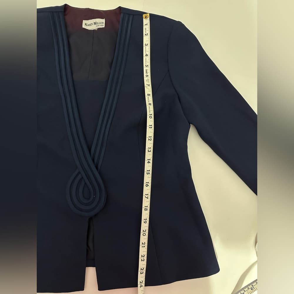 Karen Millen Navy Structured Jacket Blazer Possibly Medium 12 SEE MEASUREMENT - Thumbnail 7