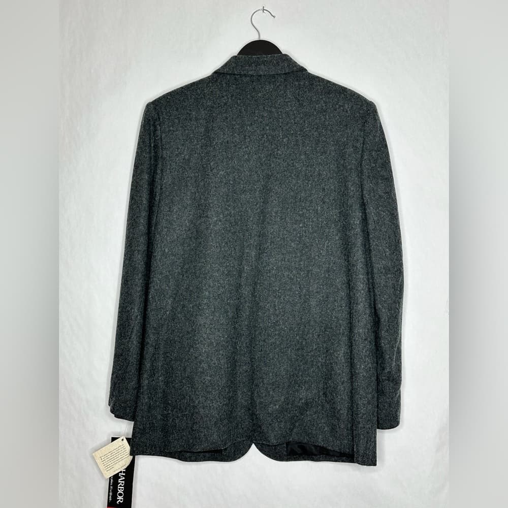 NWT Sag Harbor Charcoal Gray Wool Blend Blazer Jacket Size 14 Preppy Business - Thumbnail 6