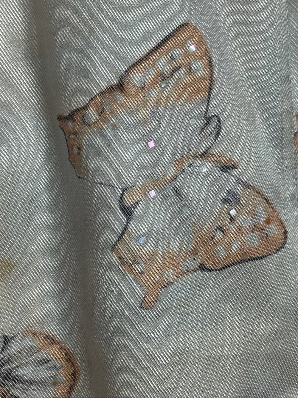 St. John Sport Vintage Butterfly Print Zip Front Jacket Luxury Designer Small - Thumbnail 4