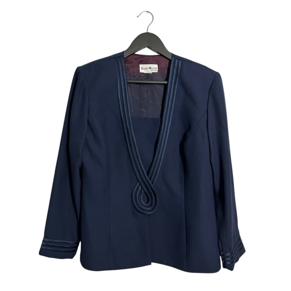 Karen Millen Navy Structured Jacket Blazer Possibly Medium 12 SEE MEASUREMENT - Thumbnail 9
