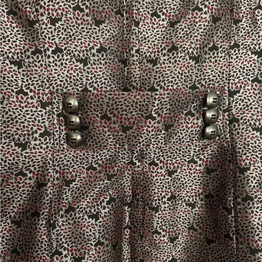 ETCETERA Metallic Printed Button Front Blazer Jacket Size 12 - Thumbnail 7