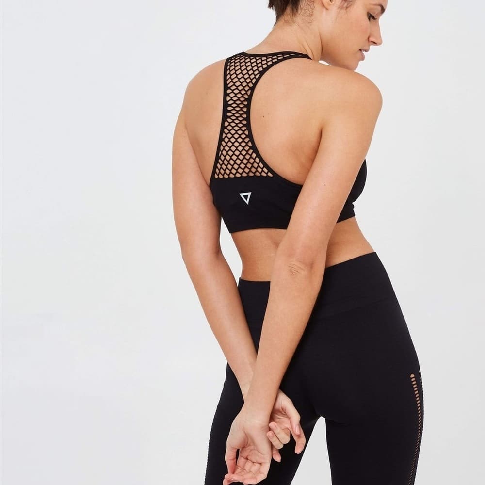 GYMVERSUS London Seamless Mesh Bra Sports bra - Black, Medium - Thumbnail 6