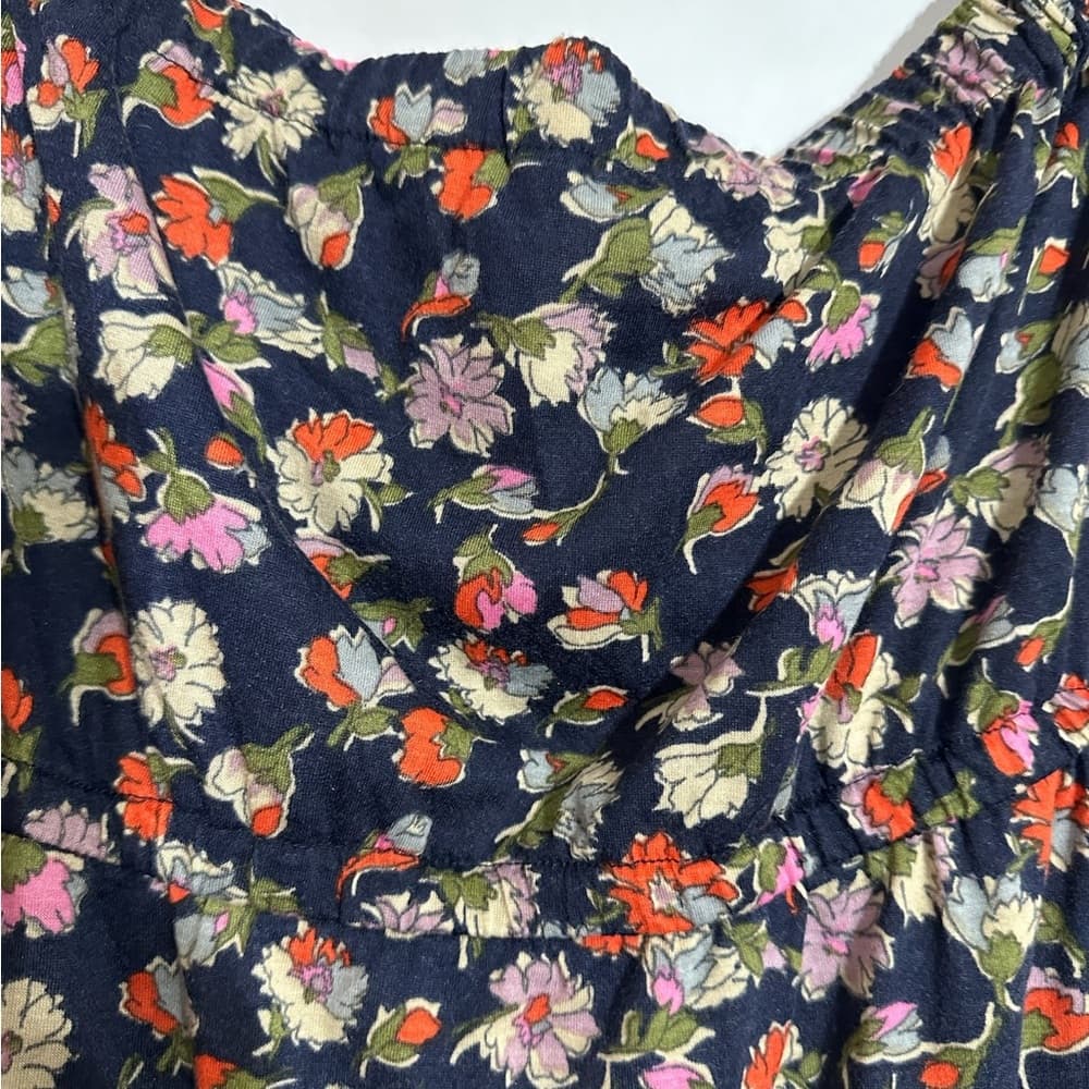 Xhilaration Ruffle Strapless Floral Midi Dress with Bow Detail Size Large - Thumbnail 7