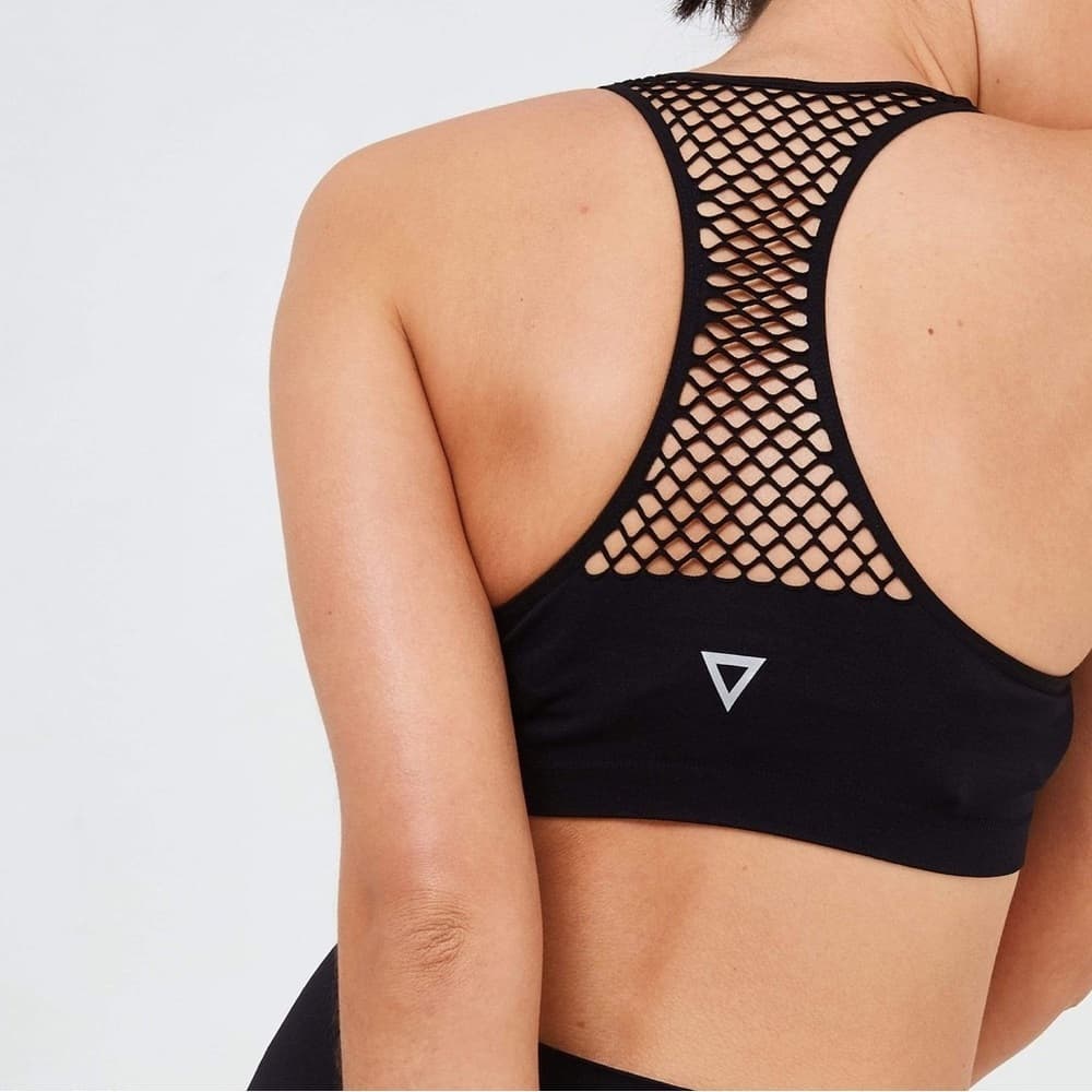 GYMVERSUS London Seamless Mesh Bra Sports bra - Black, Medium - Thumbnail 8