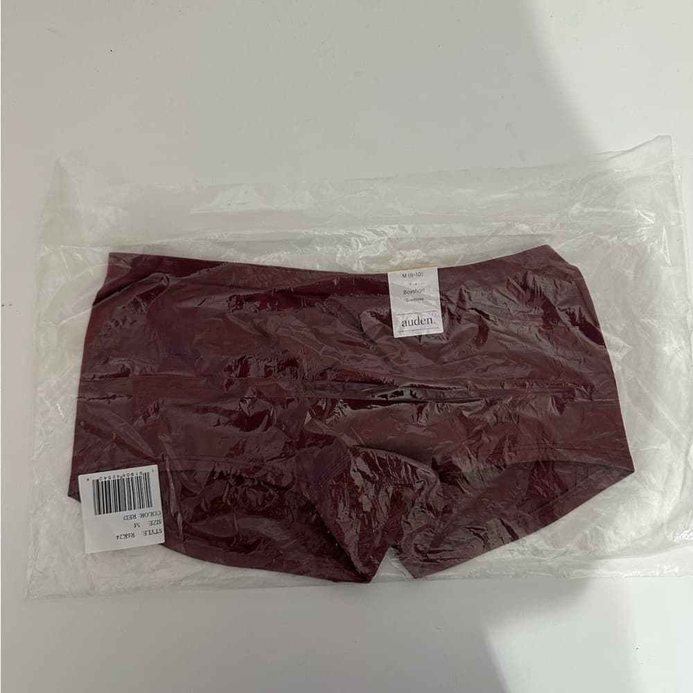 NWT Set of 6 Auden Seamless Boyshort Underwear Medium 8-10 “Red” Wine Color Gift - Thumbnail 8