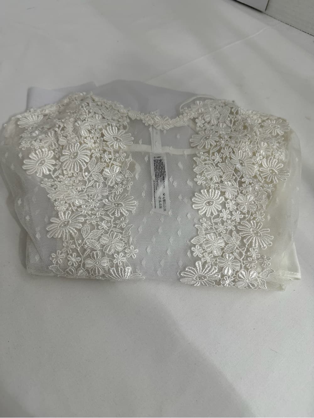 NWT Flora Nikrooz Ivory Lace Satin Chemise Nightgown Slip Dress Small Coquette - Thumbnail 11