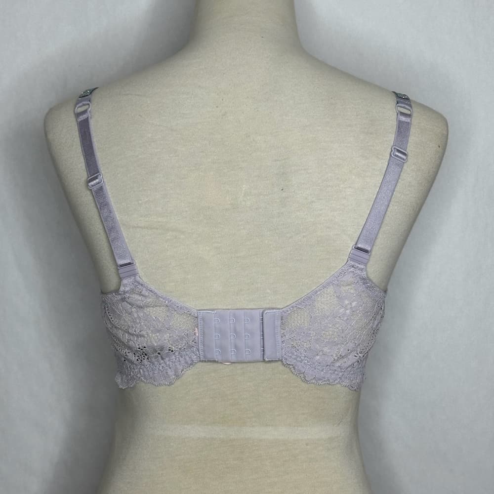 Victoria’s Secret Twinkle Lace Lightly Lined Demi Bra Rhinestone Strap Size 36DD - Thumbnail 12