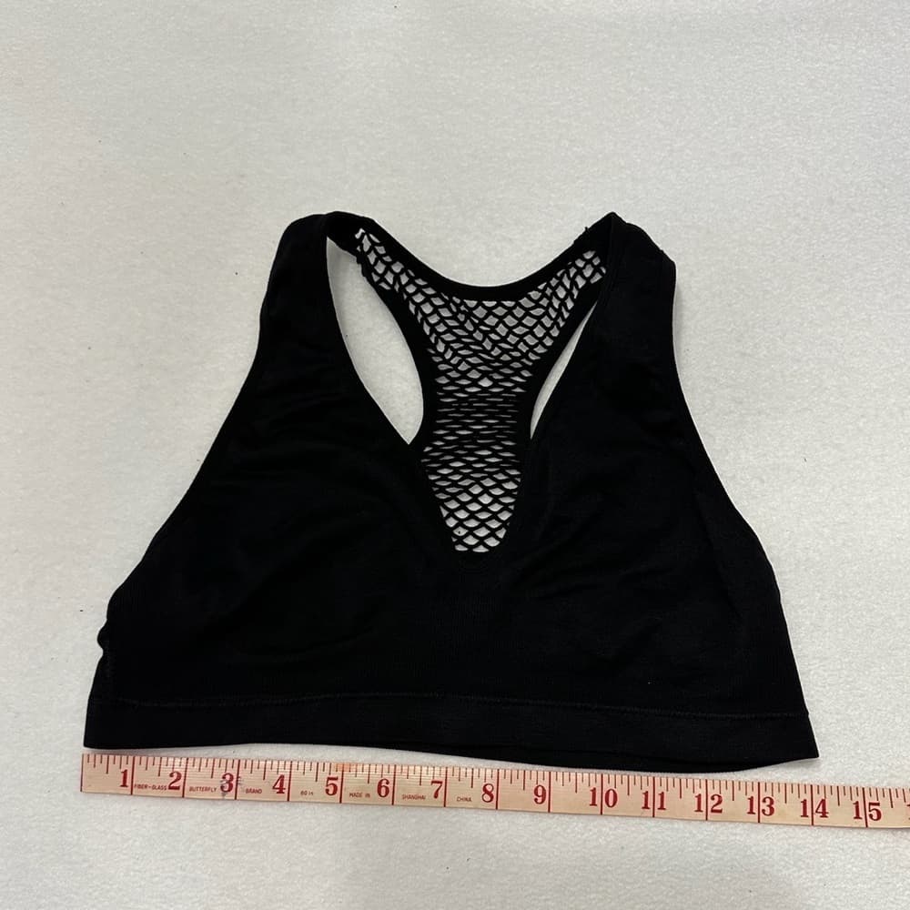 GYMVERSUS London Seamless Mesh Bra Sports bra - Black, Medium - Thumbnail 4