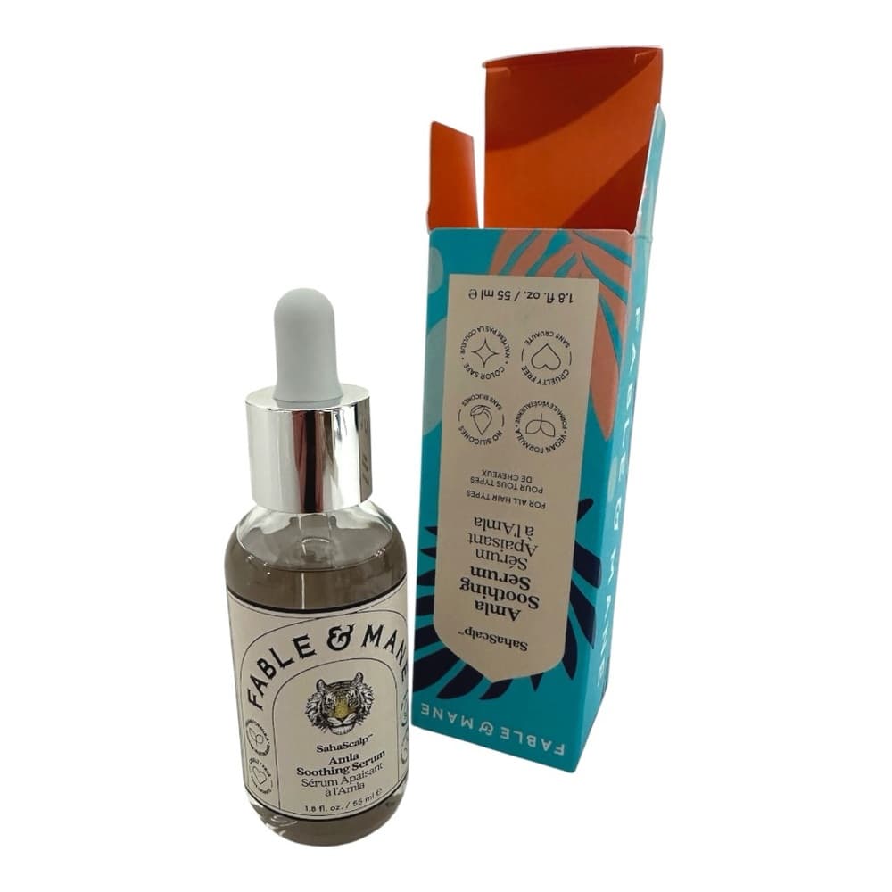 NIB Fable & Mane SahaScalp Amla Soothing Serum Full Size 1.8 Fl oz. Luxury Hair - Thumbnail 2