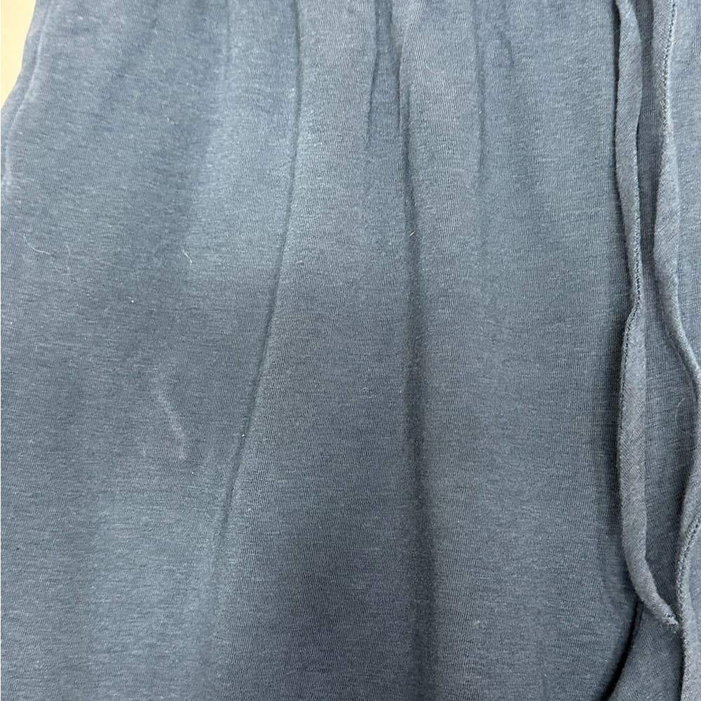 On Gossamer Blue Drawstring Crop Capri Pajama Lounge Pants Size Large Casual - Thumbnail 3