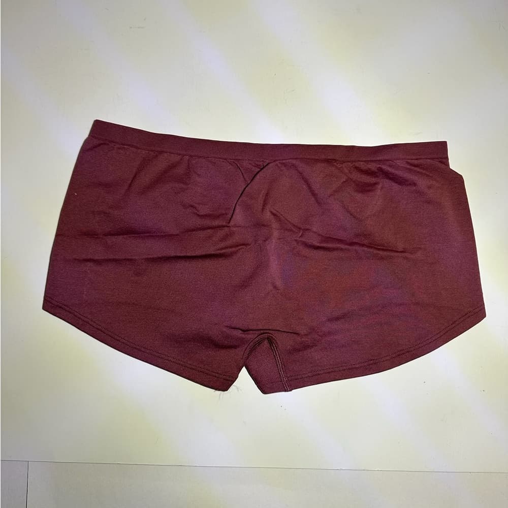 NWT Auden Seamless Boyshort Underwear Medium 8-10 “Red” Wine Burgundy Color - Thumbnail 6