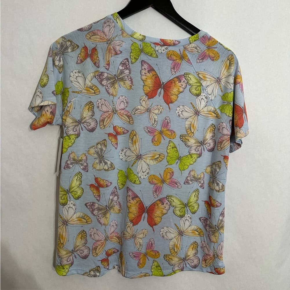 NWT Honeydew Intimates Picnic Butterflies Sweet Escape Pajama Top Only Medium - Thumbnail 5