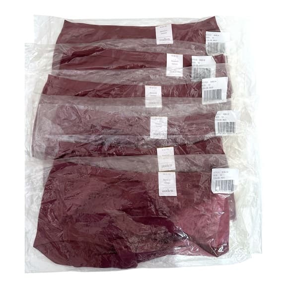 NWT Set of 6 Auden Seamless Boyshort Underwear Medium 8-10 “Red” Wine Color Gift - Thumbnail 11