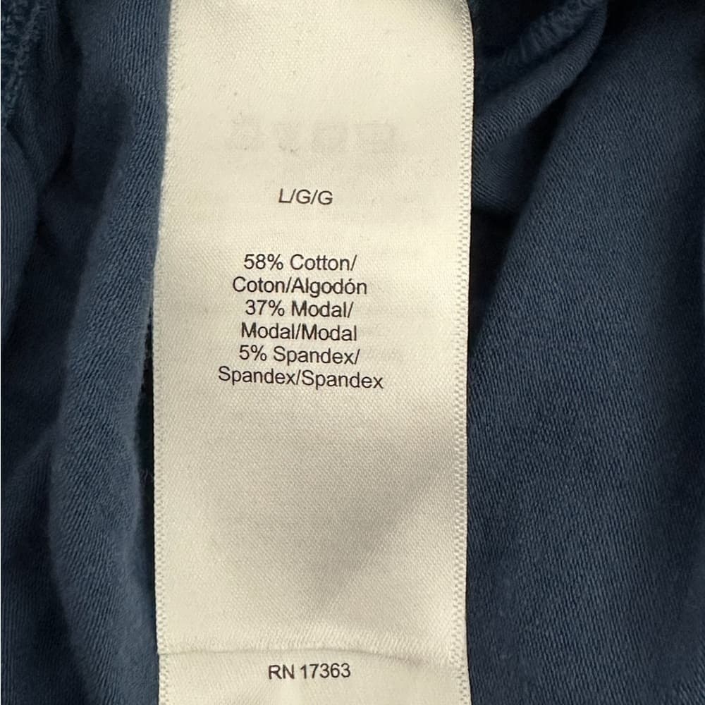 On Gossamer Blue Drawstring Crop Capri Pajama Lounge Pants Size Large Casual - Thumbnail 10