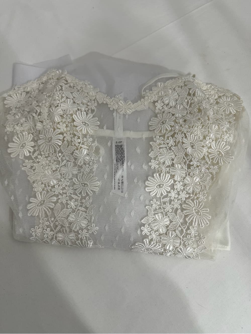 NWT Flora Nikrooz Ivory Lace Satin Chemise Nightgown Slip Dress Small Coquette - Thumbnail 8
