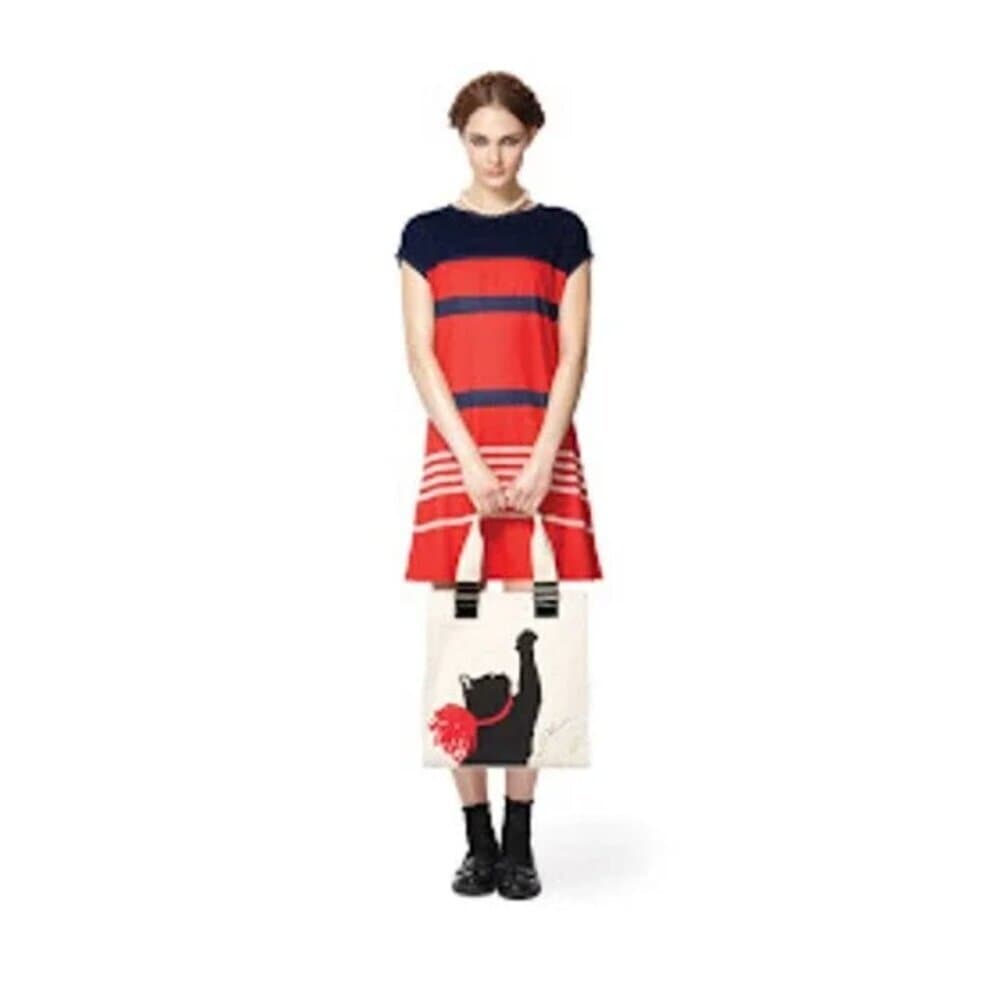 Jason Wu for Target Striped Colorblock T-Shirt Dress Nautical Red Navy Medium - Thumbnail 7